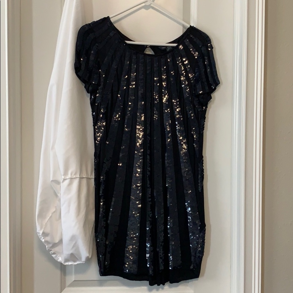 French Connection sequined navy dress